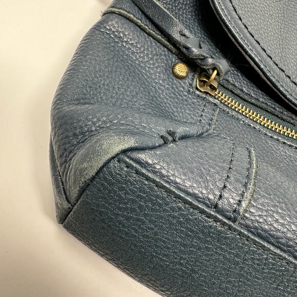 The Sak Women's One Size Carson Leather Shoulder Bag Buckle Straps Blue *READ - Picture 5 of 8